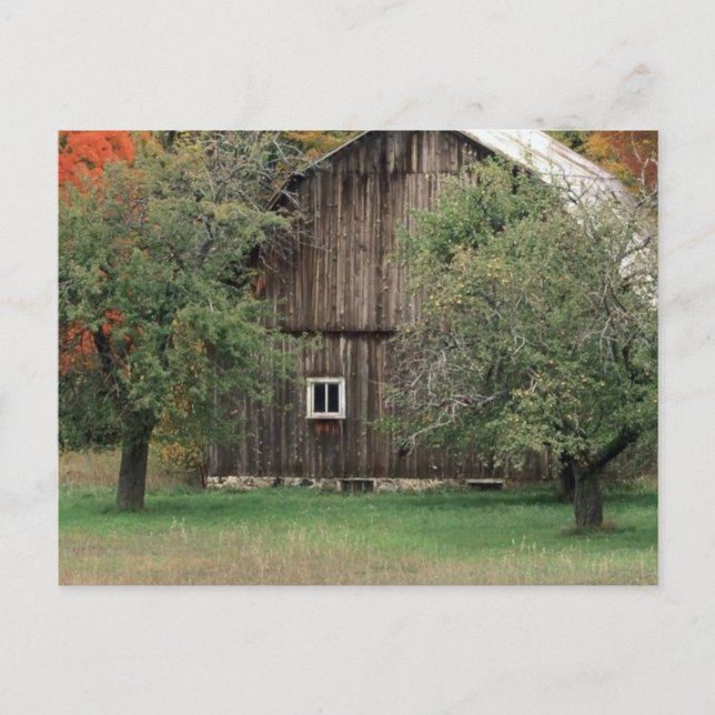 Rustic Barn i Michigan Vykort (Framsida)