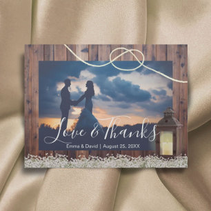 Rustic Barn Lantern Gifter sig Photo Tack Vykort