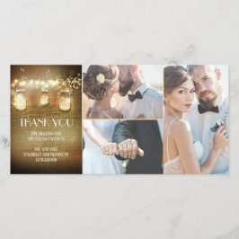 Rustic Barn Ljus Mason Burk Bröllop Tack Kort