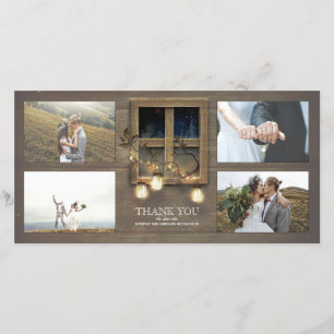 Rustic Barn Mason Burk Ljus Bröllop Tack Kort