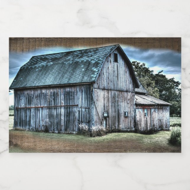 Rustic Barn Mat Etiketter (Singel etikett)