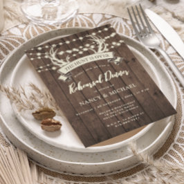 Rustic Barn Rehearsal Dinner Inbjudningar