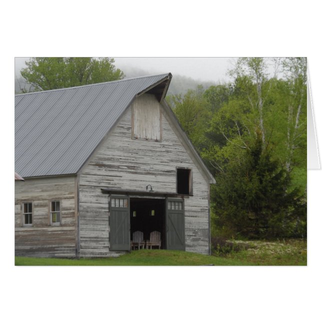 Rustic Barn-Vermont OBS Kort (Framsidan Horizontal)