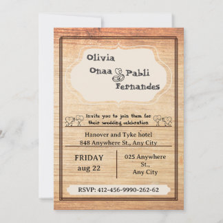 Rustic Barn Wedding Invitation Template Inbjudningar