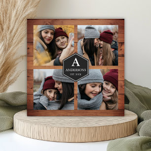 Rustic Barn Wood 4 Bilder Family Photo Collage