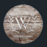 Rustic Barn Wood-Anpassningsbar Monogrammed och na Darttavla<br><div class="desc">Rustic Barn Wood Anpassningsbar Monogrammed och Named Dartboard.</div>