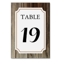 Rustic Barn Wood Bordsnummer Card