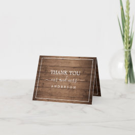 Rustic Barn Wood Bröllop Photo Tack Kort