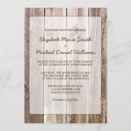 Rustic Barn Wood bröllopsinbjudningar Inbjudningar