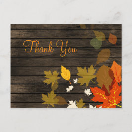 Rustic Barn Wood Fall Wedding Tack Vykort