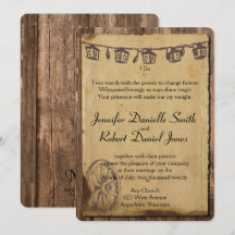 Rustic Barn Wood Lantern Bröllop