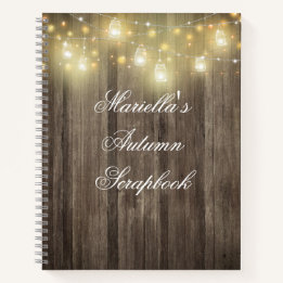 Rustic Barn Wood & Ljus Skrapbook Journal