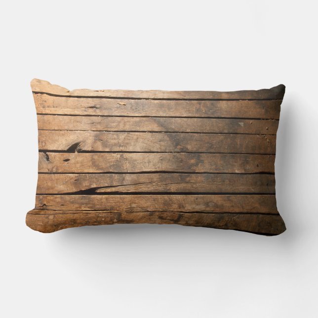 Rustic Barn Wood Lumbarkudde (Framsida)
