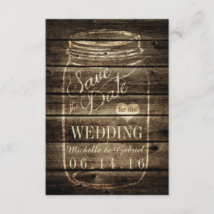 Rustic Barn Wood Mason Burk Spara datumet