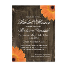 Rustic Barn Wood Möhippa Inbjudan POSTCARDS