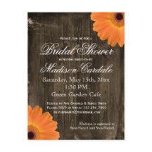 Rustic Barn Wood Möhippa Inbjudan POSTCARDS