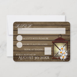 Rustic Barn Wood och Lantern Response OSA Kort