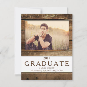 Rustic Barn Wood Photo Studenten annons Meddelande