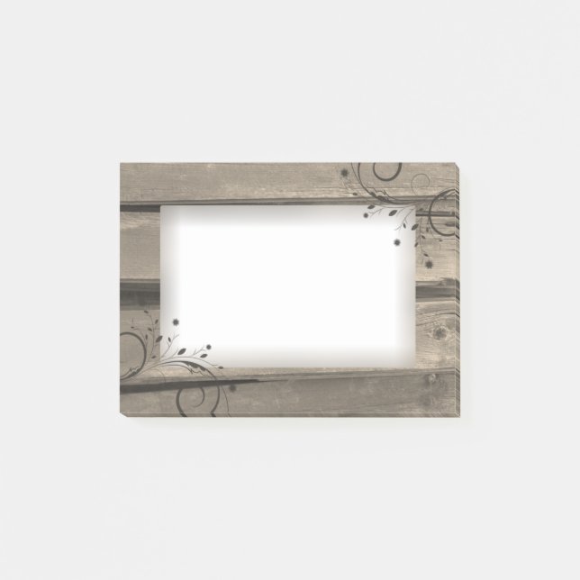 Rustic Barn Wood Post-it® Notes Post-it Block (Framsida)
