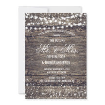 Rustic Barn Wood Snöflingor Winter Couples Shower