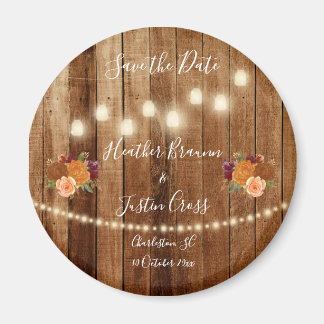 Rustic Barn Wood sparar datumet Magnet