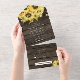 Rustic Barn Wood Sunblommor String Ljus Bröllop