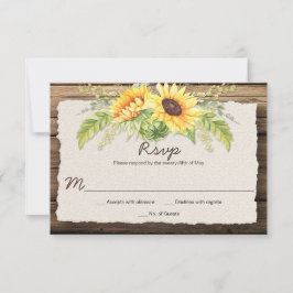 Rustic Barn Wood Sunwers Deckle Kant OSA Kort