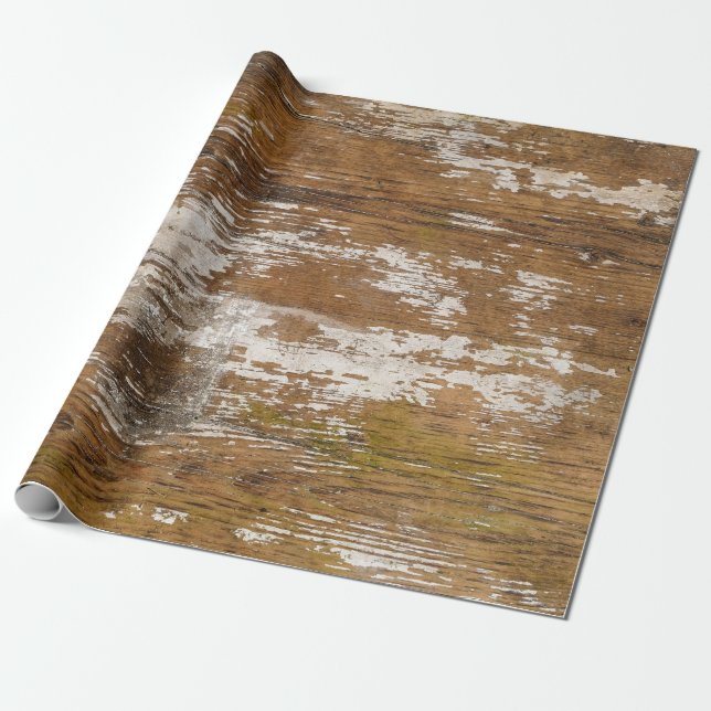 Rustic Barn Wood Vintage Farmhouse Presentpapper (Utrullad)