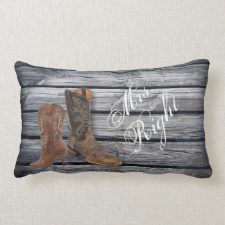 Rustic Barn Wood Westernare Cowboybröllop Lumbarkudde