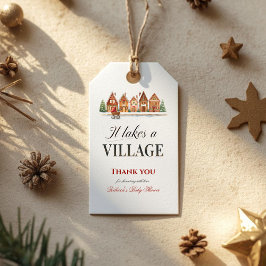 Rustic Barnvagn byage Houses Winter Baby Shower Presentetikett