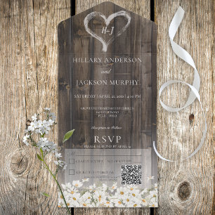 Rustic Barnwood & Daisys QR-kod