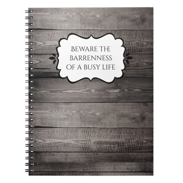 Rustic Barnwood Mönster Nature eller Daily Journal Anteckningsbok Med Spiral (Framsidan)