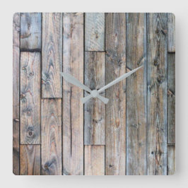 Rustic Barnwood Wall Clock Fyrkantig Klocka