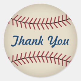 Rustic Baseball Tack Stickers Runt Klistermärke