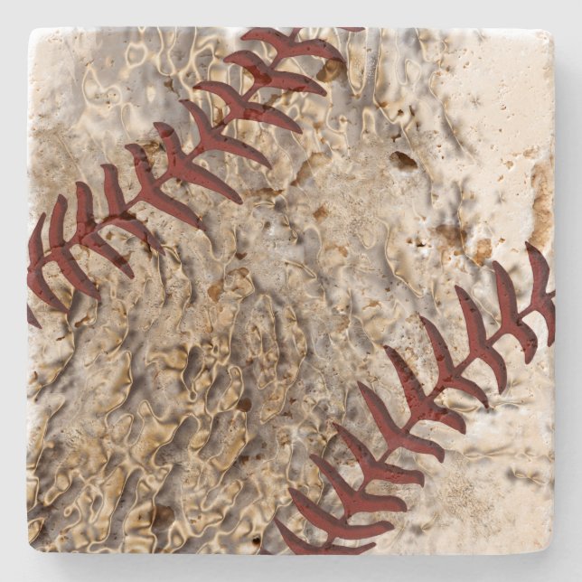 Rustic Baseball Underlägg Underlägg Travertine (Framsidan)