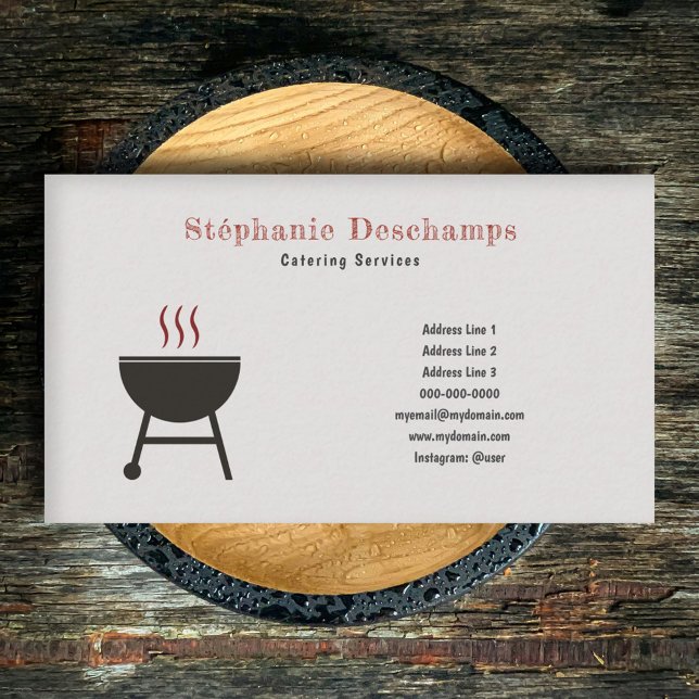Rustic BBQ-Affärskort Visitkort (Rustic BBQ Business Card)
