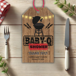 Rustic BBQ-Baby Grill Baby Shower Presentetikett