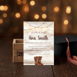 Rustic BBQ Graduation Party Invitation Inbjudningar