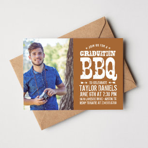 Rustic BBQ-Studentfest - inbjudan