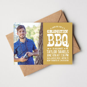 Rustic BBQ-Studentfest - inbjudan