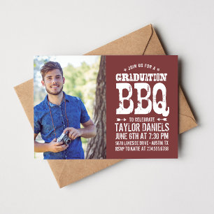Rustic BBQ-Studentfest - inbjudan
