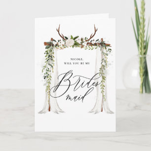 Rustic be min brudesmaid kort