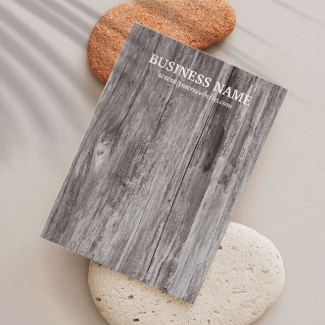 Rustic Beach Driftwood Background Earring Cards Visitkort (Skapare uppladdad)