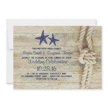 Rustic Beach Driftwood Nautical Rope Navy Bröllop