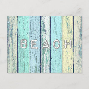 Rustic Beach Driftwood Vykort