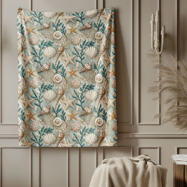 Rustic Beach inspirerade Blanket Soft Sand Sea Ton Fleecefilt