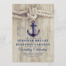 Rustic Beach - Nautical Navy Anchor Bröllop