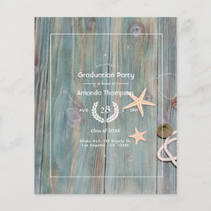 Rustic Beach Nautical Studentfest Flygblad