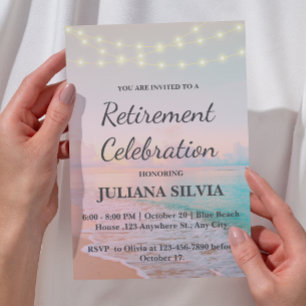 Rustic Beach Pension Party Inbjudningar