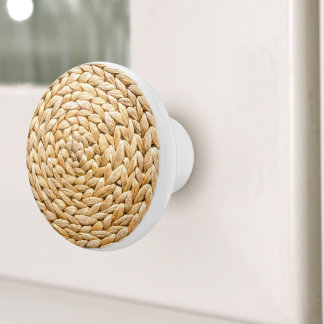 Rustic Beach Tropical Island Woven Wicker Knopp